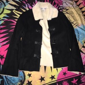 White House Black Market fur lined jacket XS